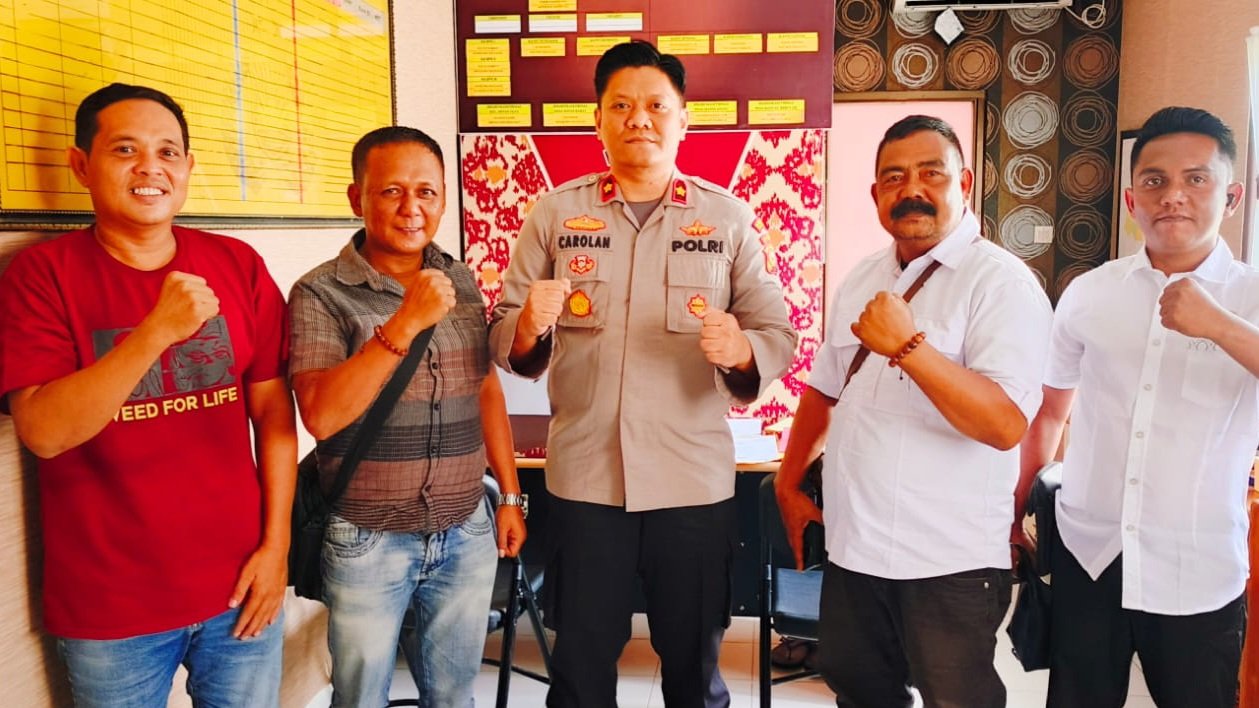 Kapolsek Minas Sambut Hangat Kunjungan Dengan Sejumlah Awak Media