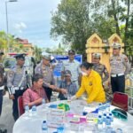 Polres Siak Gelar Tes Urine dan Cek Kesehatan Sopir Angkutan umum