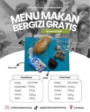 Ribuan Pelajar di Tualang Terima Menu Sehat MBG, SPPG ARP Pastikan Kualitas Gizi Terjaga